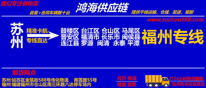 苏州到福州物流专线_苏州至福州货运公司